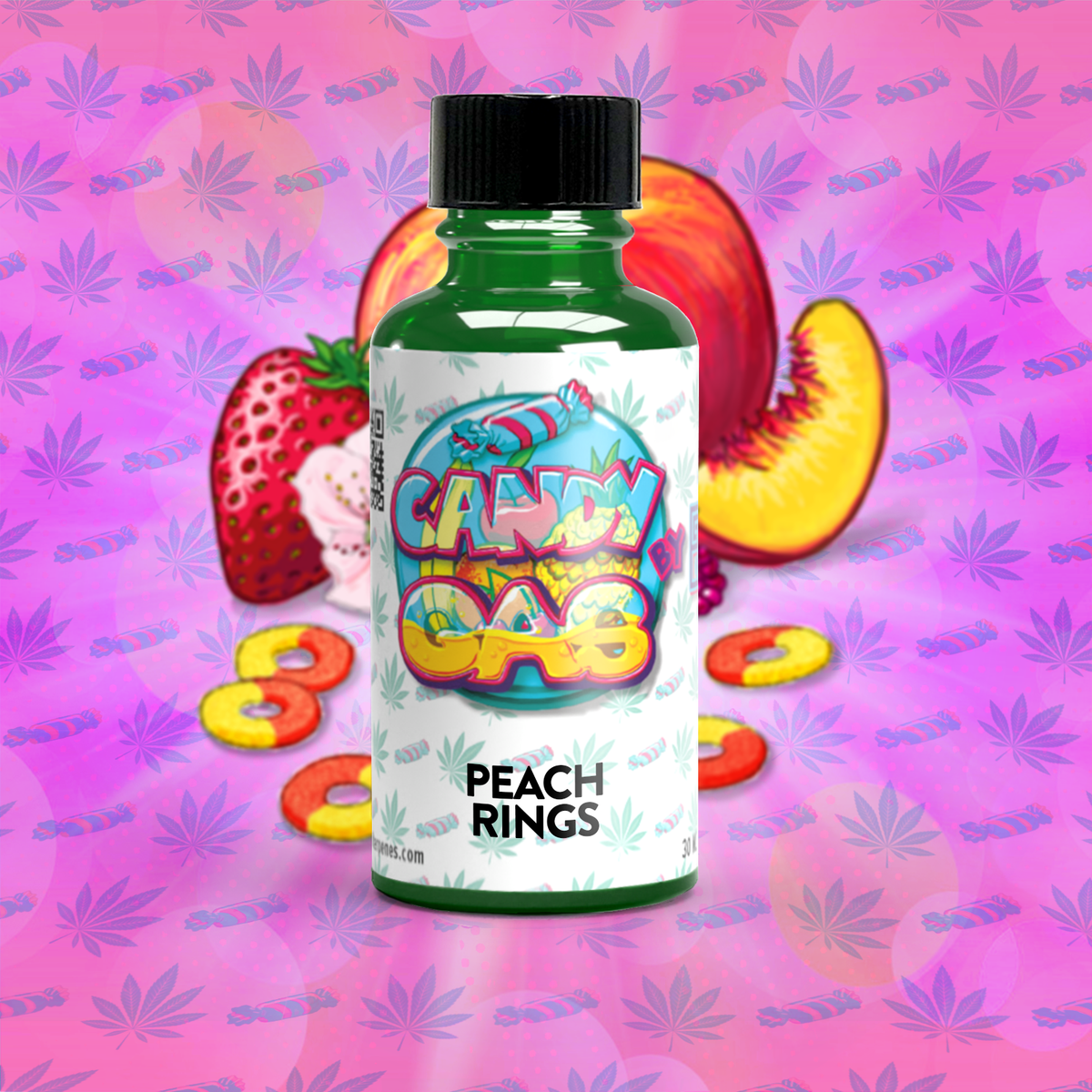 Peach Ringz - Candy Gas 64 oz (1/2 gallon) Peach Ringz - Candy Gas 64 oz (1/2 gallon)