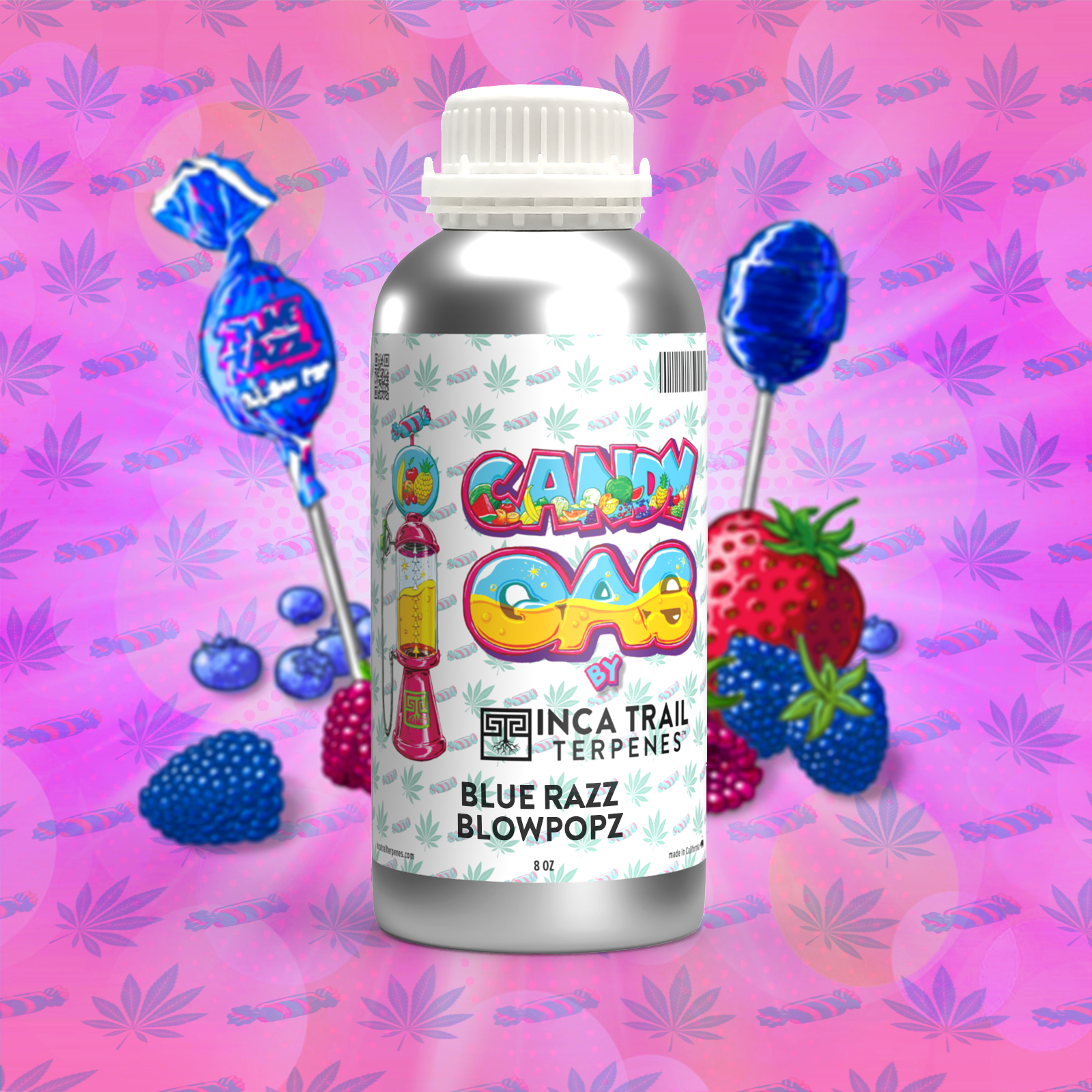 Blue Razz Blowpopz - Candy Gas 32 oz Blue Razz Blowpopz - Candy Gas 32 oz
