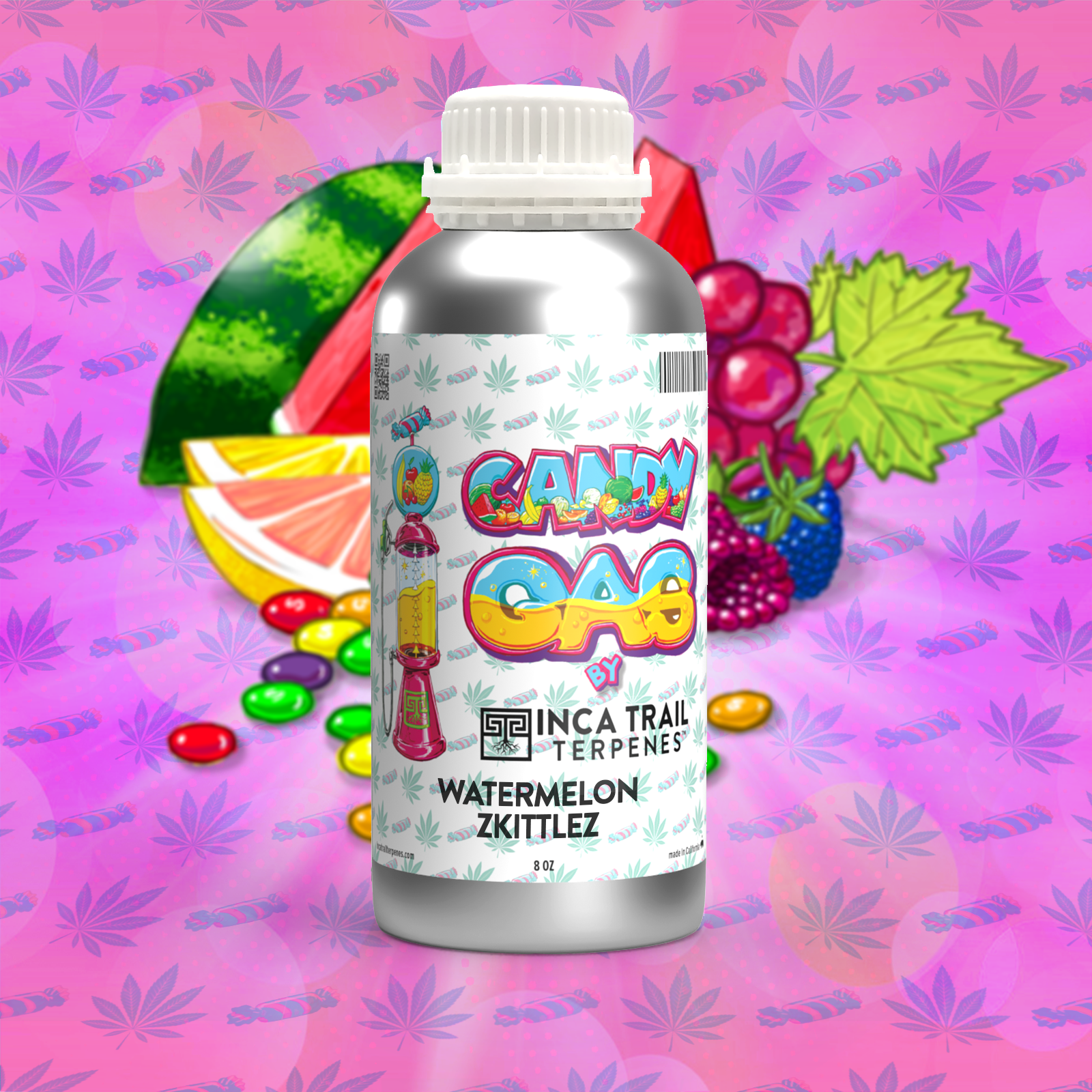 Watermelon Zkittles - Candy Gas 8 oz Watermelon Zkittles - Candy Gas 8 oz